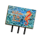 Caroline'S Treasures Seahorse Welcome Wall Hook, Triple, Multicolor