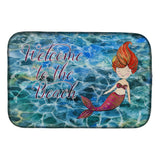 Caroline'S Treasures Mermaid Water Welcome Dish Drying Mat, 14 X 21, Multicolor