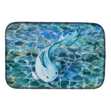 Caroline'S Treasures Blue Fish Dish Drying Mat, 14 X 21, Multicolor