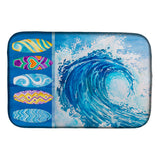 Caroline'S Treasures Surf Boards And Wave Dish Drying Mat, 14 X 21, Multicolor