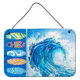 Caroline'S Treasures Surf Boards And Wave Metal Print, 8 X 12, Multicolor