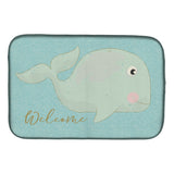 Caroline'S Treasures Whale Welcome Dish Drying Mat, 14 X 21, Multicolor