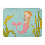 Caroline'S Treasures Mermaid And Cat Underwater Floor Mat, 19 X 27, Multicolor