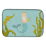 Caroline'S Treasures Neptune Merman Dish Drying Mat, 14 X 21, Multicolor