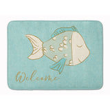 Caroline'S Treasures Blue Fish Welcome Floor Mat, 19 X 27, Multicolor