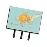 Caroline'S Treasures Gold Fish Welcome Wall Hook, Triple, Multicolor