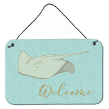 Caroline'S Treasures Sting Ray Welcome Metal Print, 8 X 12, Multicolor