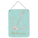 Caroline'S Treasures Anchor Welcome Metal Print, 16 X 12, Multicolor