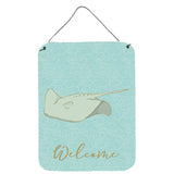 Caroline'S Treasures Sting Ray Welcome Metal Print, 16 X 12, Multicolor