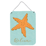 Caroline'S Treasures Starfish Welcome Metal Print, 16 X 12, Multicolor