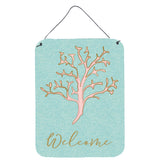 Caroline'S Treasures Coral Welcome Metal Print, 16 X 12, Multicolor