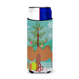 Caroline'S Treasures Bactrian Camel Christmas Decorative Can Hugger, Slim, Multicolor