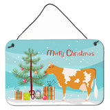 Caroline'S Treasures Guernsey Cow Christmas Metal Print, 8 X 12