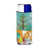 Caroline'S Treasures Guernsey Cow Christmas Decorative Can Hugger, Slim, Multicolor