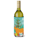 Caroline'S Treasures Zebu Indicine Cow Christmas Decorative Bottle Hugger, 750Ml, Multicolor