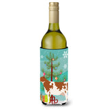 Caroline'S Treasures Ayrshire Cow Christmas Decorative Bottle Hugger, 750Ml, Multicolor