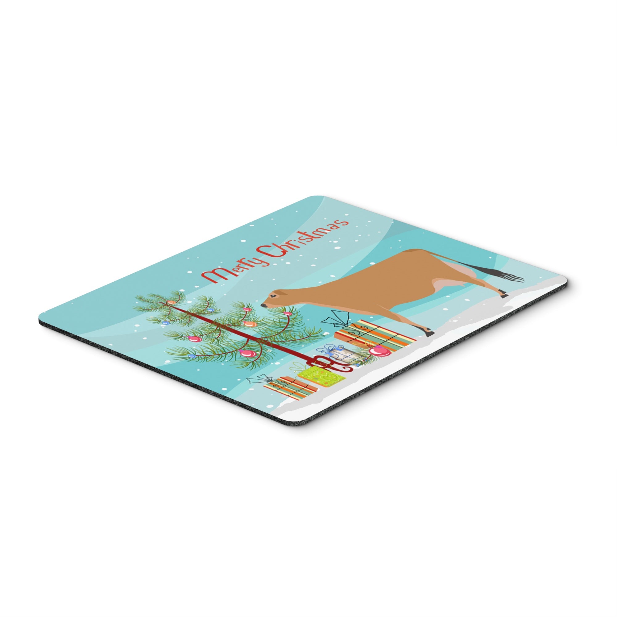 Caroline'S Treasures Jersey Cow Christmas Mouse & Hot Pad Or Trivet, 7.75 X 9.25, Multicolor (Bb9196Mp)