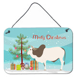 Caroline'S Treasures Malvi Cow Christmas Metal Print, 8 X 12
