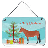 Caroline'S Treasures Mule Christmas Metal Print, 8 X 12, Multicolor