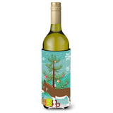 Caroline'S Treasures Miniature Mediterranean Donkey Christmas Decorative Bottle Hugger, 750Ml, Multicolor