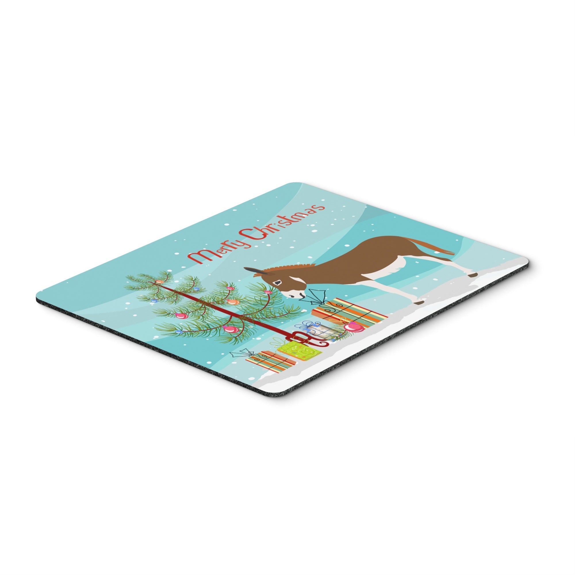 Caroline'S Treasures Miniature Mediterranian Donkey Christmas Mouse & Hot Pad Or Trivet, 7.75 X 9.25, Multicolor (Bb92