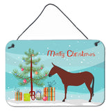 Caroline'S Treasures Hinny Horse Donkey Christmas Metal Print, 8 X 12
