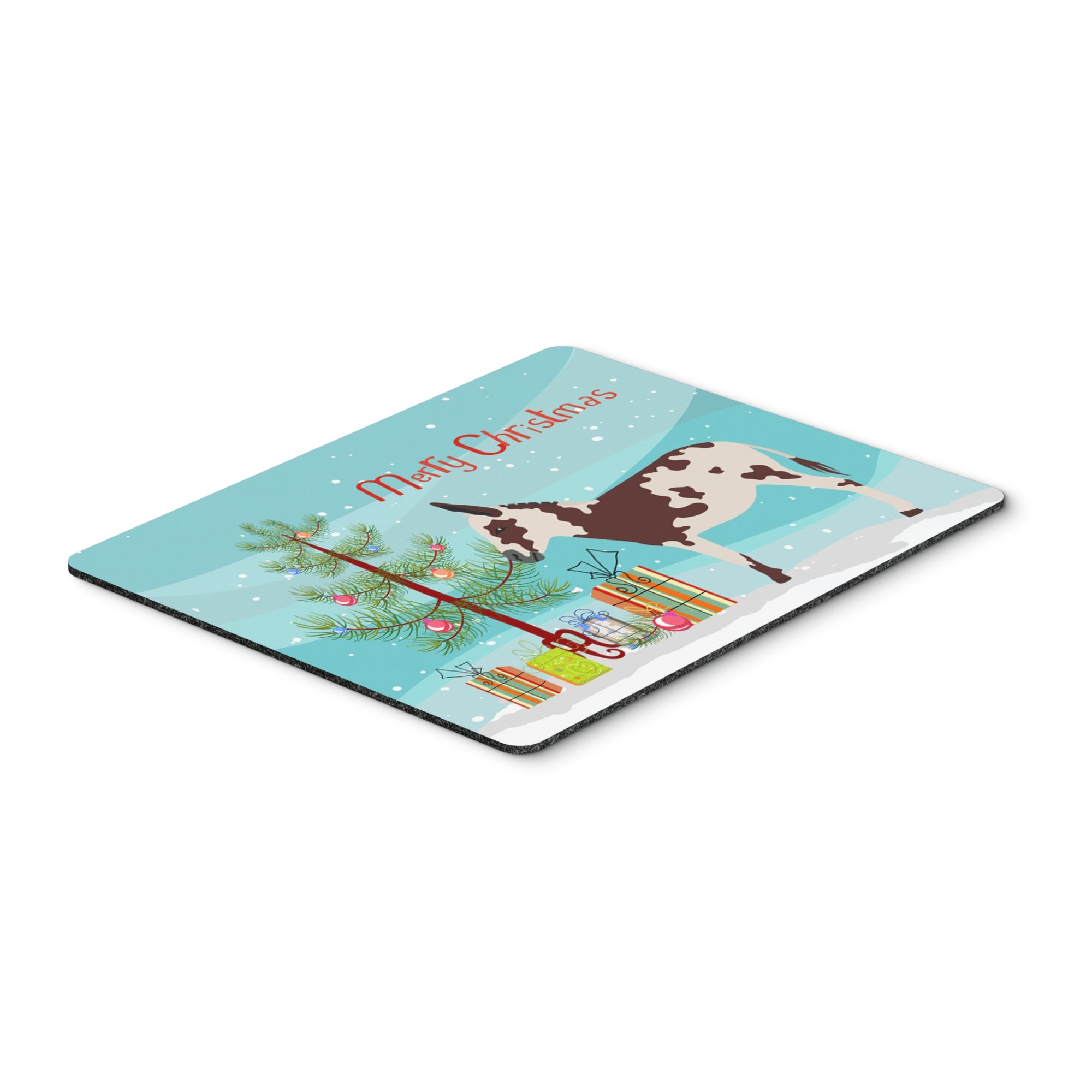 Caroline'S Treasures American Spotted Donkey Christmas Mouse & Hot Pad Or Trivet, 7.75 X 9.25, Multicolor (Bb9218Mp)