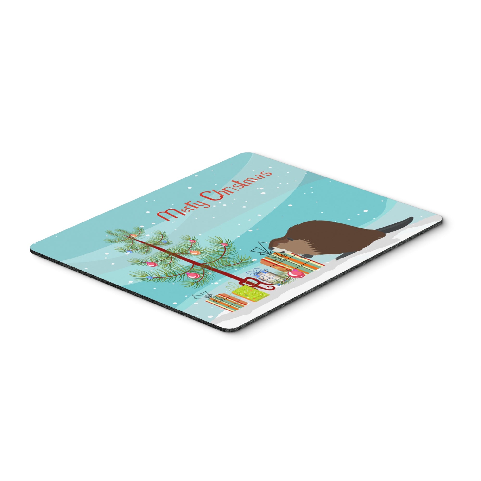 Caroline'S Treasures Eurasian Beaver Christmas Mouse & Hot Pad Or Trivet, 7.75 X 9.25, Multicolor (Bb9240Mp)