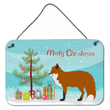Caroline'S Treasures Red Fox Christmas Metal Print, 8 X 12