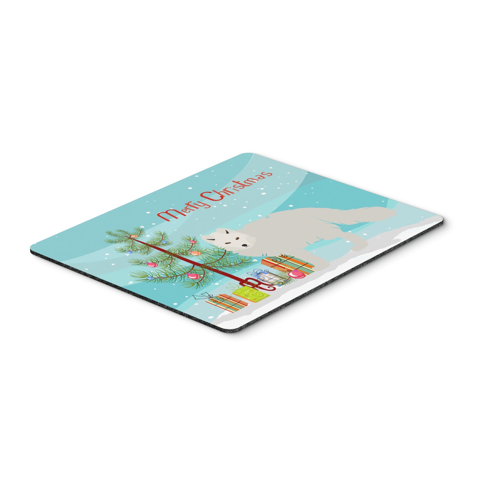 Caroline'S Treasures White Arctic Fox Christmas Mouse & Hot Pad Or Trivet, 7.75 X 9.25, Multicolor (Bb9244Mp)