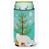 Caroline'S Treasures White Arctic Fox Christmas Decorative Can Hugger, Tall, Multicolor