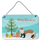 Caroline'S Treasures Ferret Christmas Metal Print, 8 X 12