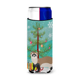 Caroline'S Treasures Ferret Christmas Decorative Can Hugger, Slim, Multicolor