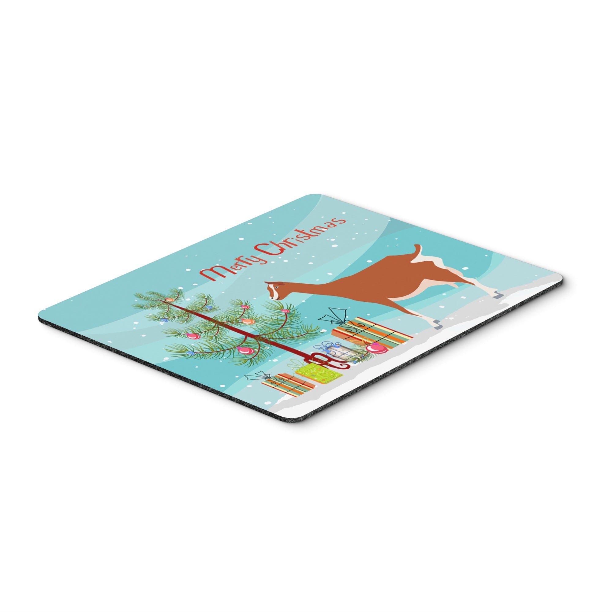 Caroline'S Treasures Toggenburger Goat Christmas Mouse & Hot Pad Or Trivet, 7.75 X 9.25, Multicolor (Bb9248Mp)