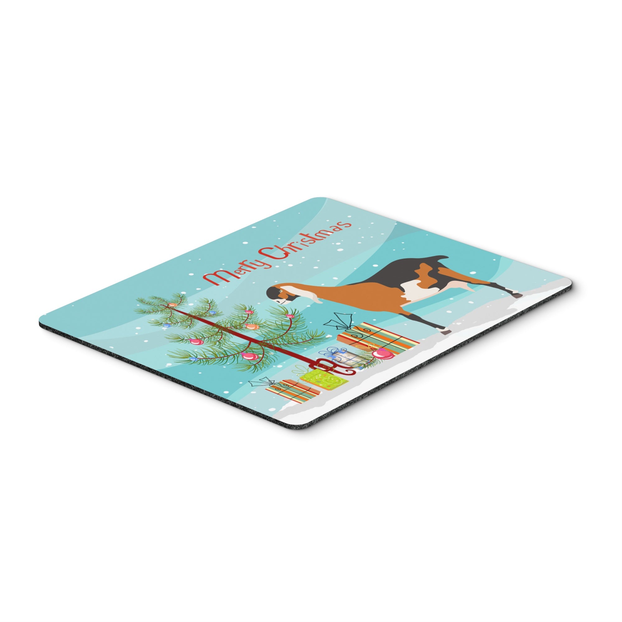 Caroline'S Treasures Anglo - Nubian Goat Christmas Mouse & Hot Pad Or Trivet, 7.75 X 9.25, Multicolor (Bb9250Mp)