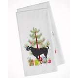 Black Bengal Goat Christmas White Kitchen Towel Set Of 2