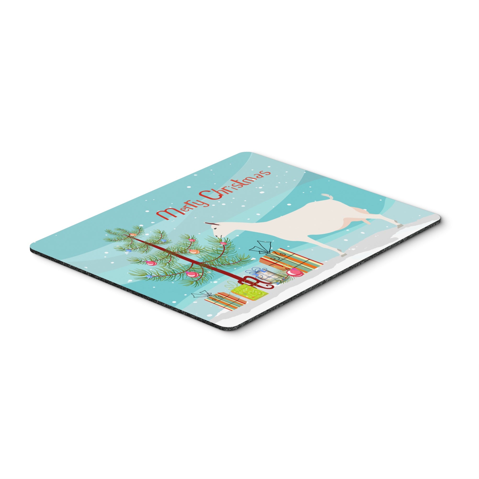 Caroline'S Treasures Saanen Goat Christmas Mouse & Hot Pad Or Trivet, 7.75 X 9.25, Multicolor (Bb9256Mp)