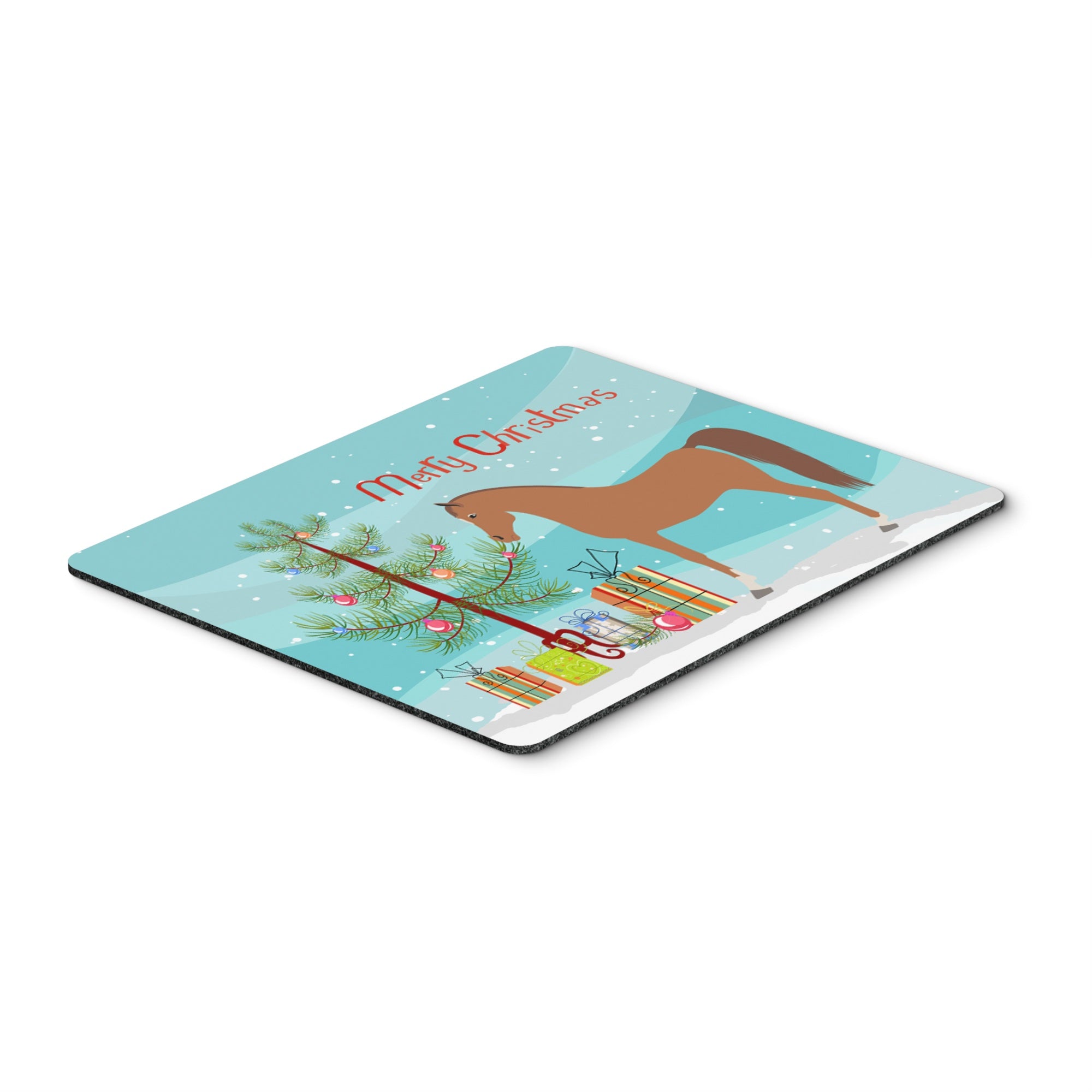 Caroline'S Treasures Arabian Horse Christmas Mouse & Hot Pad Or Trivet, 7.75 X 9.25, Multicolor (Bb9278Mp)