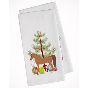 Arabian Horse Christmas White Kitchen Towel Set Of 2