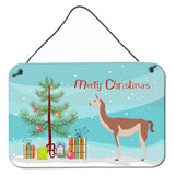 Caroline'S Treasures Guanaco Christmas Metal Print, 8 X 12