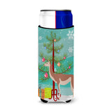 Caroline'S Treasures Guanaco Christmas Decorative Can Hugger, Slim, Multicolor