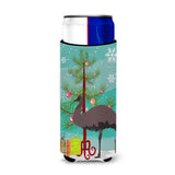 Caroline'S Treasures Emu Christmas Decorative Can Hugger, Slim, Multicolor