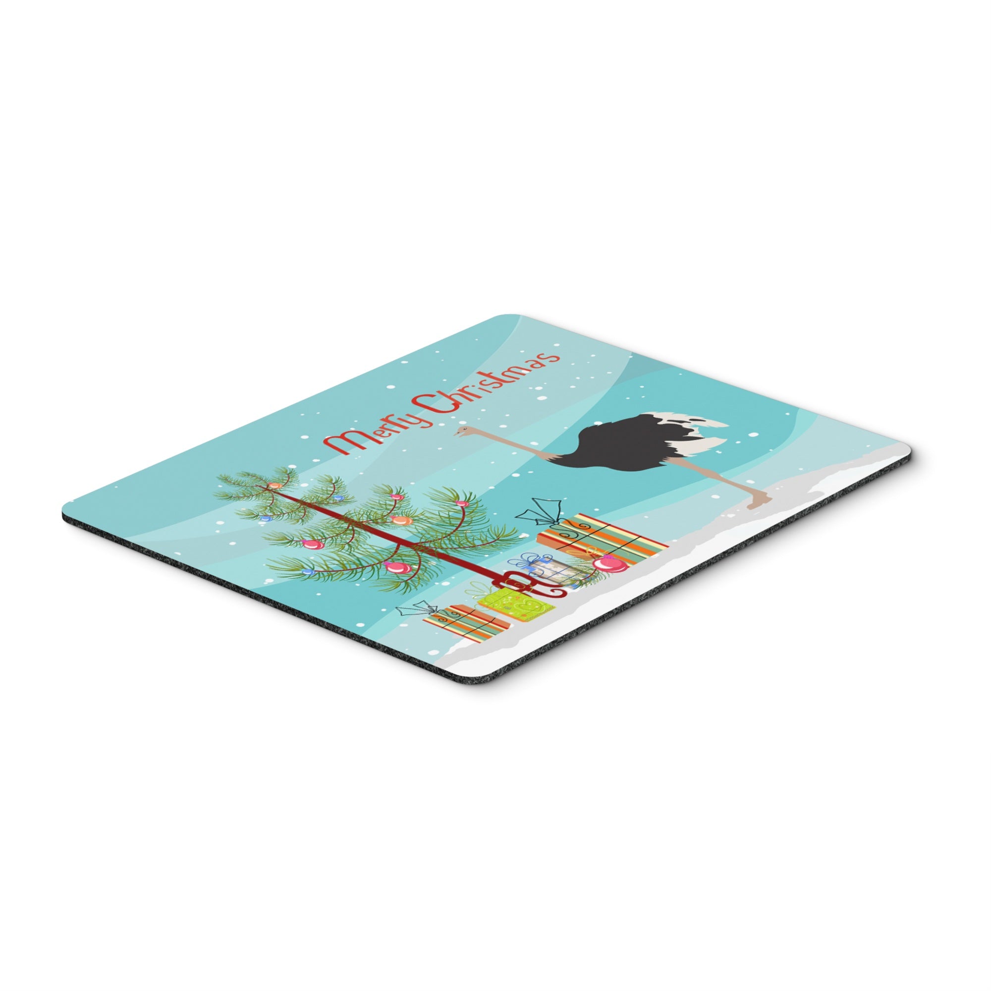 Caroline'S Treasures Common Ostrich Christmas Mouse & Hot Pad Or Trivet, 7.75 X 9.25, Multicolor (Bb9291Mp)