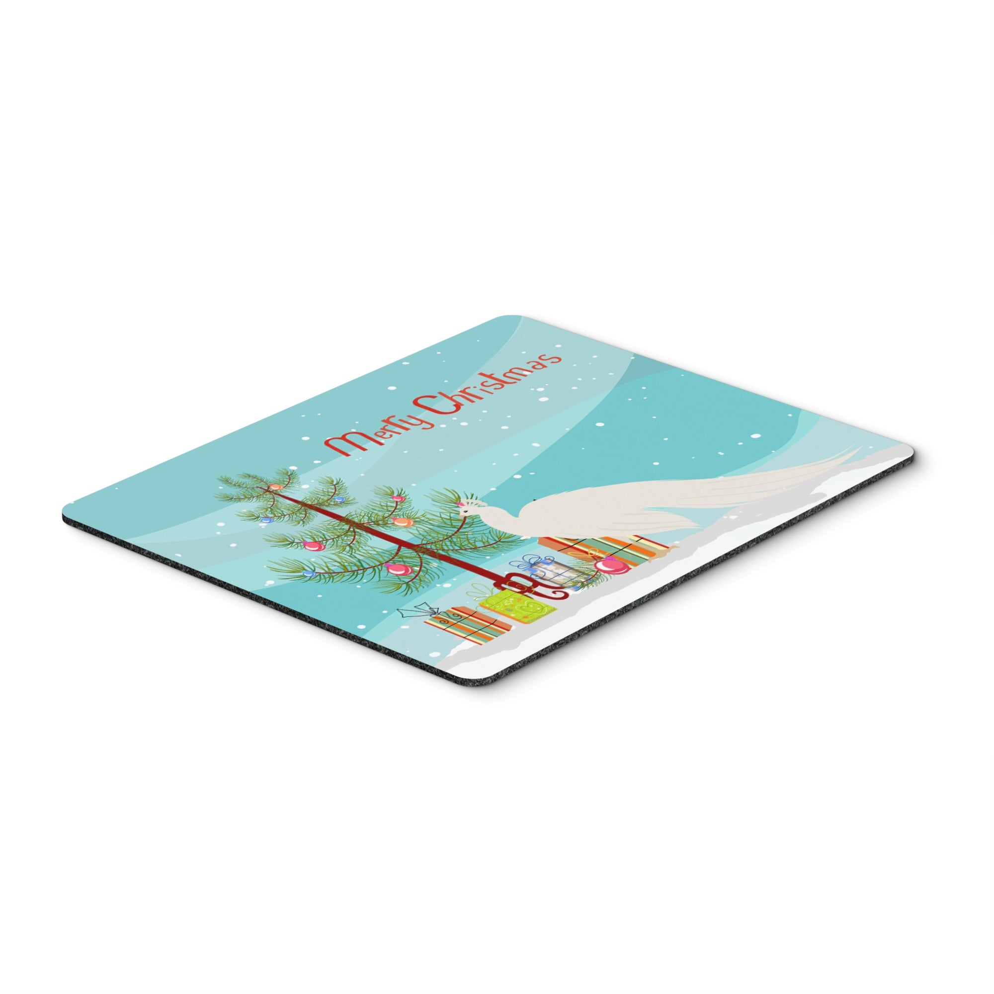 Caroline'S Treasures White Peacock Peafowl Christmas Mouse & Hot Pad Or Trivet, 7.75 X 9.25, Multicolor (Bb9293Mp)