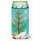 Caroline'S Treasures White Peacock Peafowl Christmas Decorative Can Hugger, Tall, Multicolor