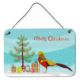 Caroline'S Treasures Golden Or Chinese Pheasant Christmas Metal Print, 8 X 12