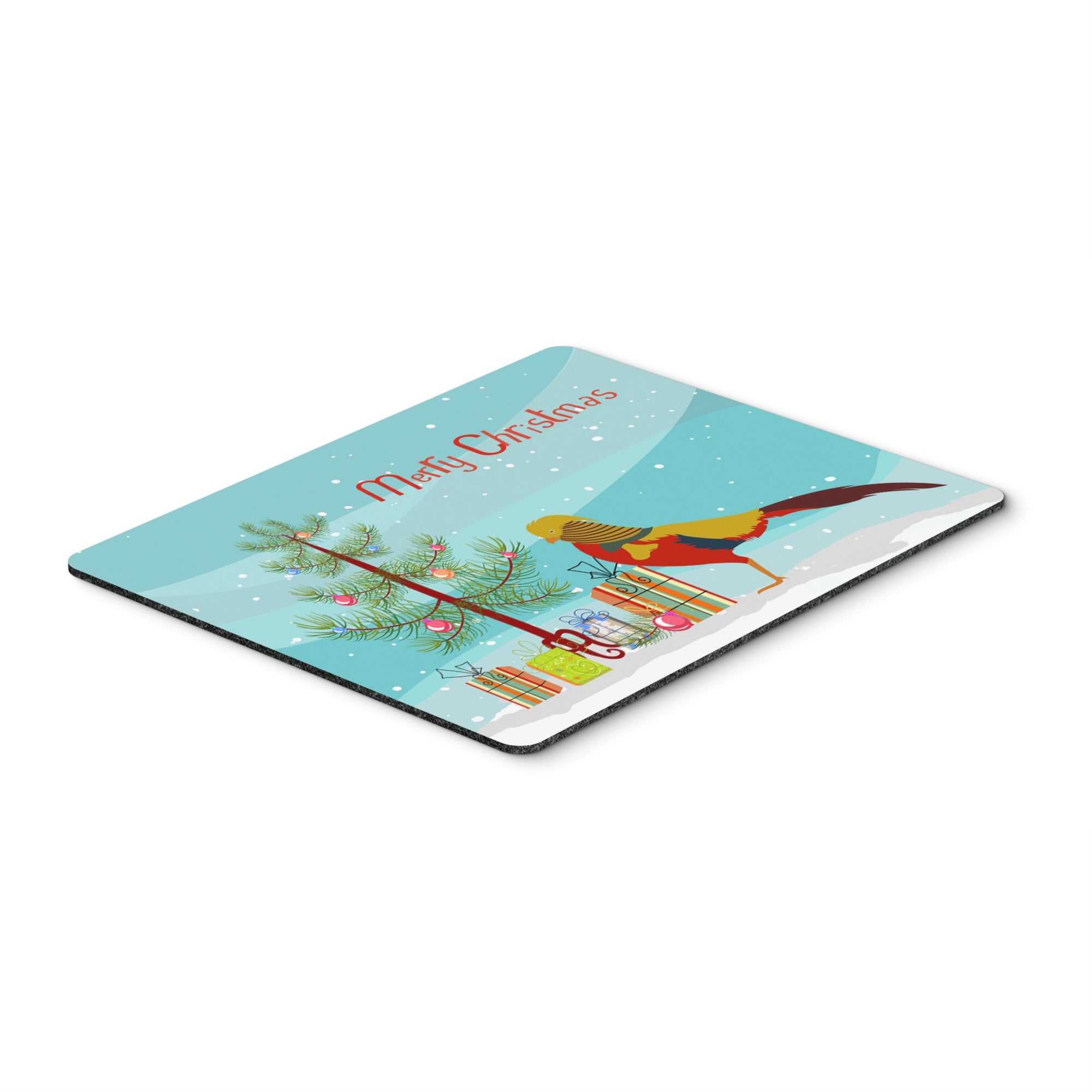 Caroline'S Treasures Golden Or Chinese Pheasant Christmas Mouse & Hot Pad Or Trivet, 7.75 X 9.25, Multicolor (Bb9295Mp