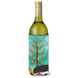 Caroline'S Treasures Devon Large Black Pig Christmas Decorative Bottle Hugger, 750Ml, Multicolor