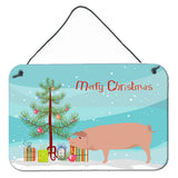 Caroline'S Treasures American Landrace Pig Christmas Metal Print, 8 X 12