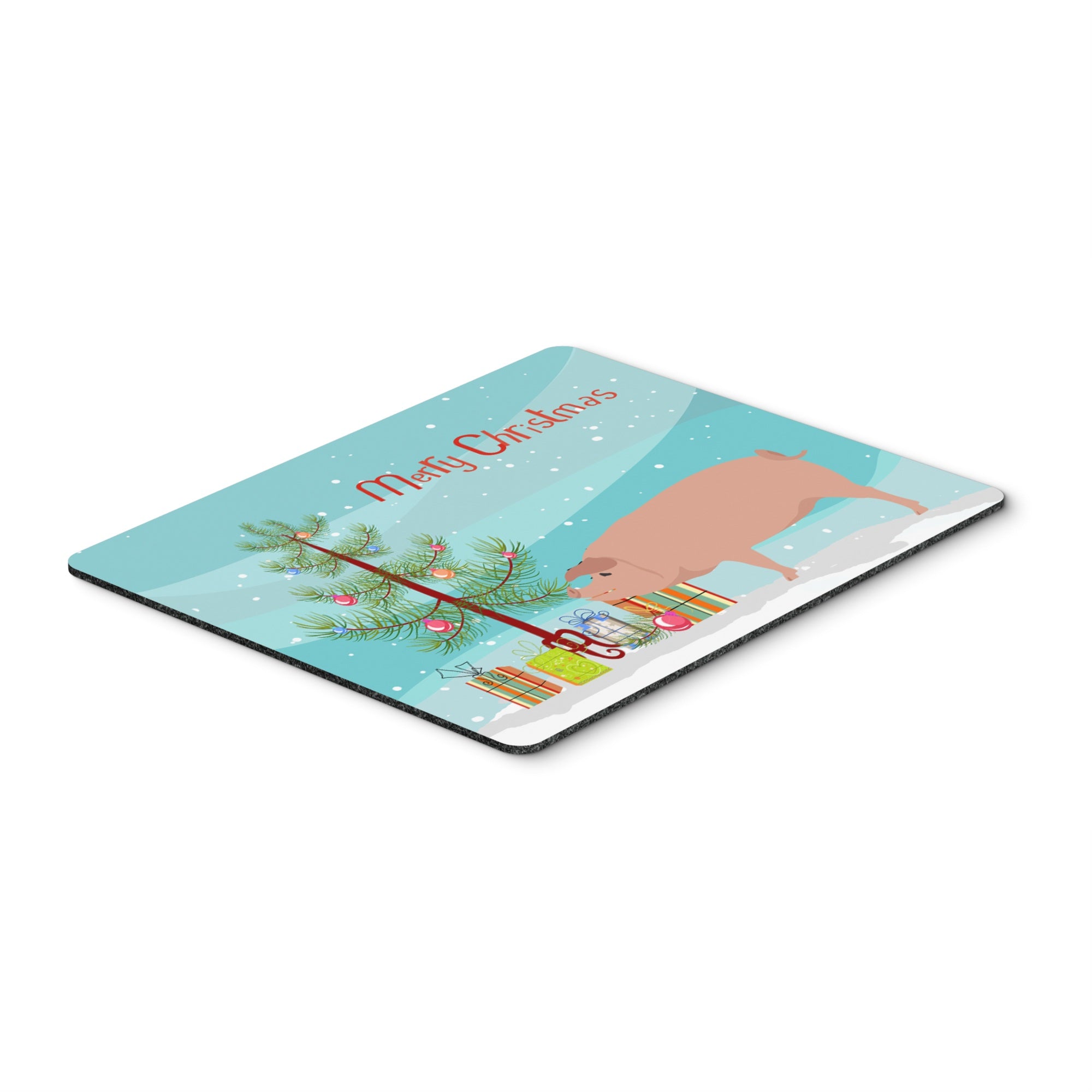 Caroline'S Treasures American Landrace Pig Christmas Mouse & Hot Pad Or Trivet, 7.75 X 9.25, Multicolor (Bb9299Mp)